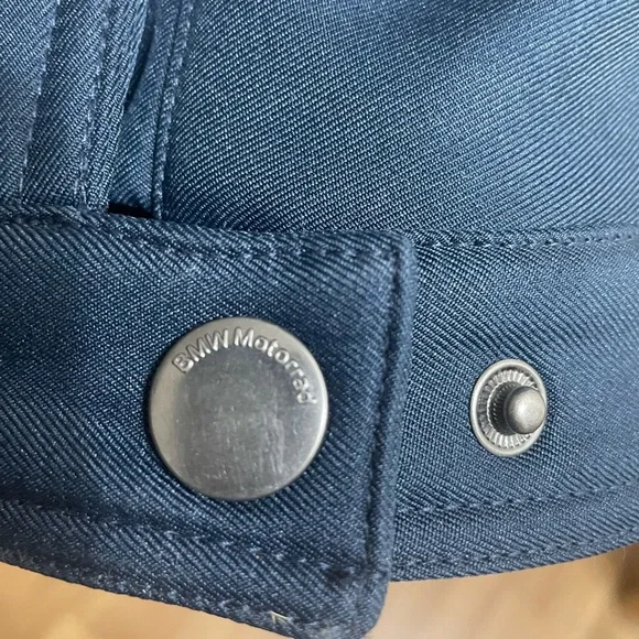 NWT BMW Motorrad Soft Shell Bomber Jacket Women’s Size L Fits Like M Navy Blue - Picture 4 of 10